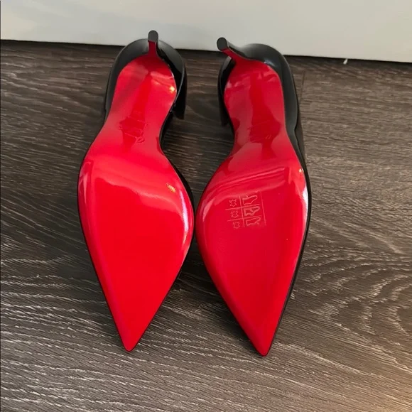Authentic Christian Louboutin Black Patent Leather Pumps - Picture 3 of 6